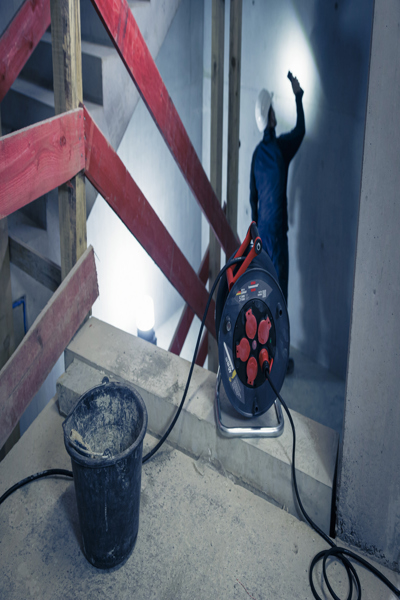 Brennenstuhl 9232400100, Svart, Röd, Plast, 5 AC-uttag, Rak, 40 m, IP44 - 9232400100