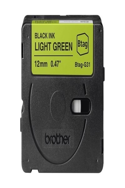 Brother BTAG-G31 - Black on light green - BTAGG31