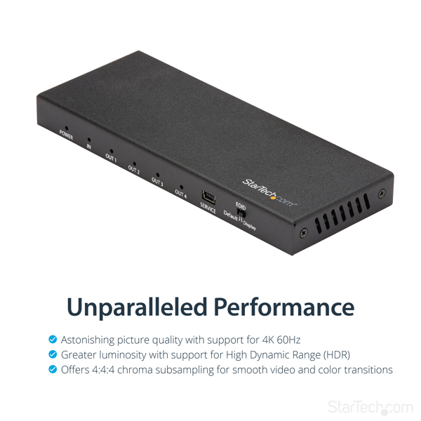 StarTech 4-Port HDMI Splitter 4K - ST124HD202