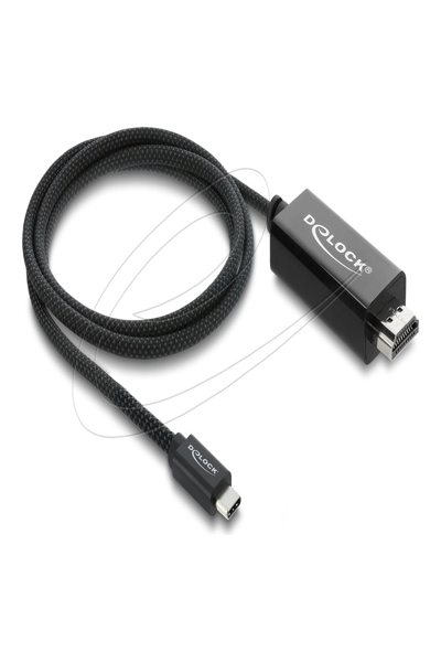 Delock Coaxial to HDMI Cable with Braided Sheath USB Type-C 4K 60 Hz - Cable - Digital - 81703
