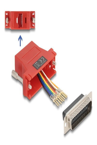 Adaptateur réseau Delock - DB-25 (M) vissable vers RJ-45 (F)
