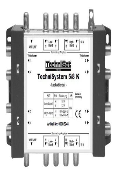 TechniSat TechniSystem 5/8 K - RF amplifier / splitter - 0000/3248
