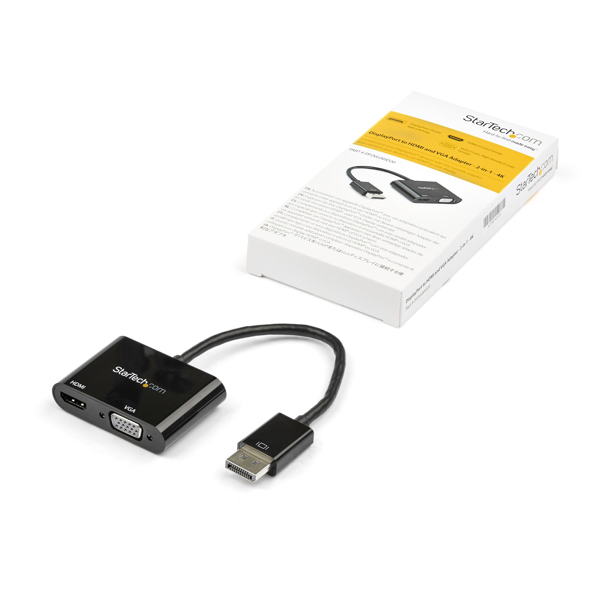 StarTech DisplayPort to HDMI VGA Adapter 4K 60Hz - DP2VGAHD20