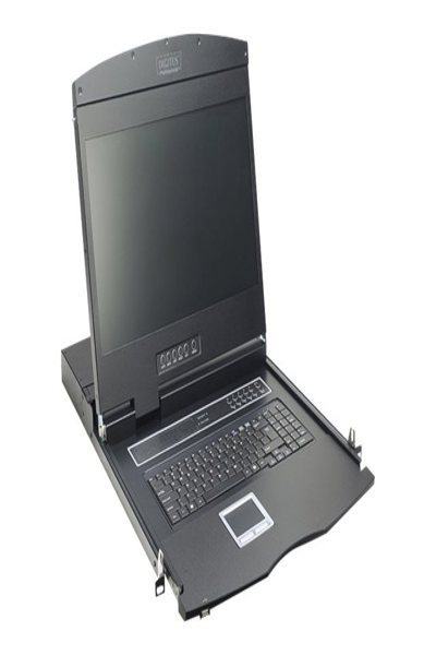 DIGITUS 19" LCD KVM Console, 1-Port VGA, US Keyboard - DS-72211-1US