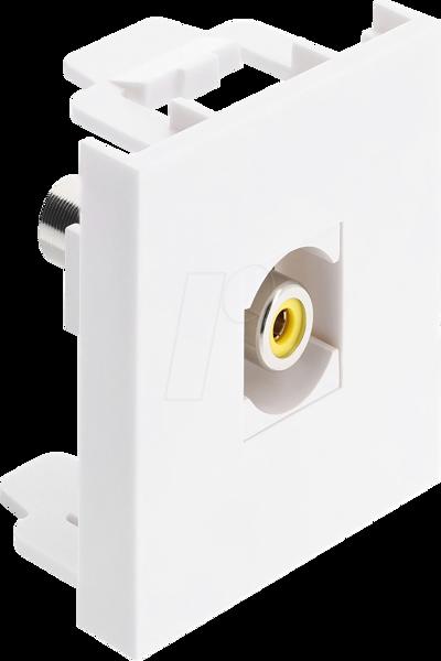 Delock Easy 45 Module RCA Socket to Yellow White