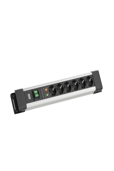 Bachmann CONNECTUS 6xCEE7/3 1xSPD 1xSchalter 2.0m CEE7/7 Grau
