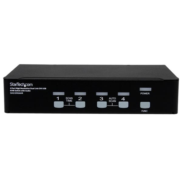 StarTech 4 Port High Resolution USB DVI Dual Link KVM - SV431DVIUAHR