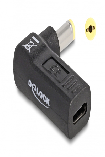 Delock Power adapter - 24 pin USB-C (F) to DC jack 5.5 x 1.7 mm (M) - 60009