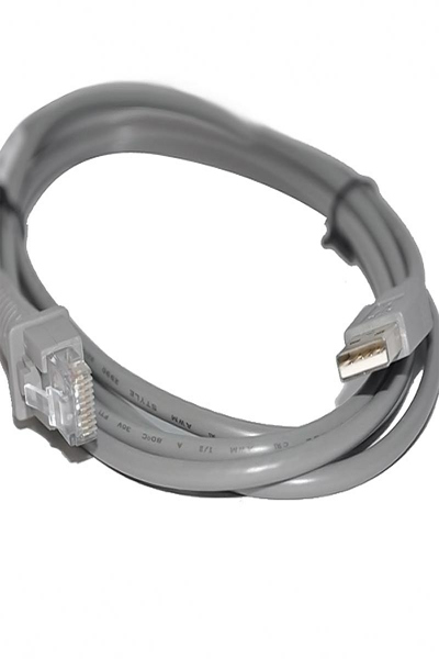 Datalogic CAB-426E, USB cable, Grey, USB A, RJ-45, Straight, Straight