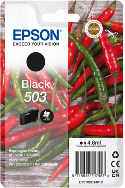Epson 503 noir d'origine 4,6 ml