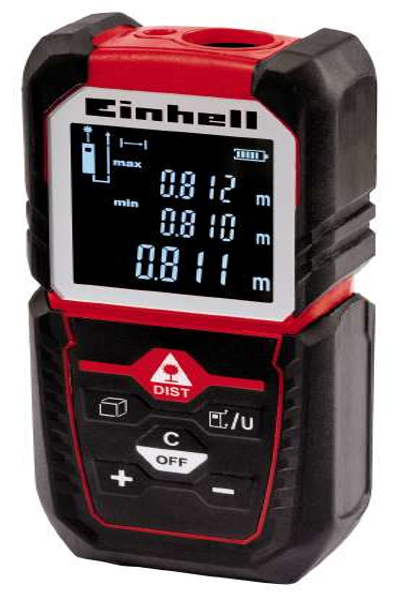 Einhell TC-LD 50 - Télémètre laser - 50 m - 0,05 m - Noir - Rouge