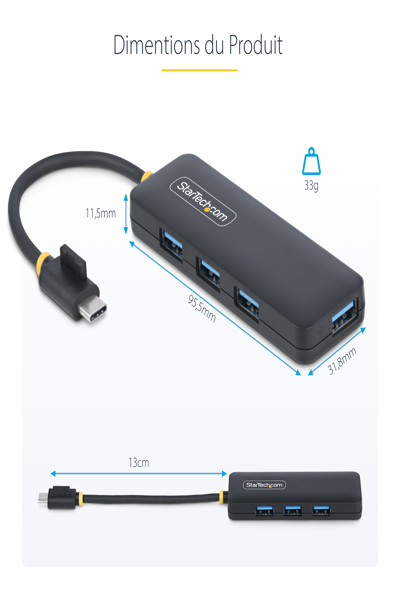 StarTech.com 4-Port USB-C Hub 5Gbps - H5C4A-USB-HUB