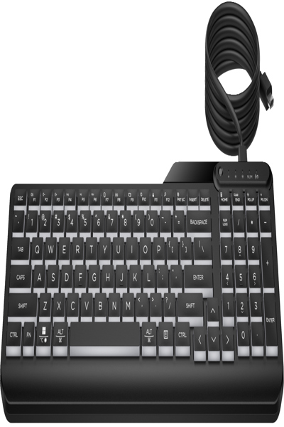 HP 405 Multi-Device Backlit Wired Keyboard: USB-C - 7N7C1AA