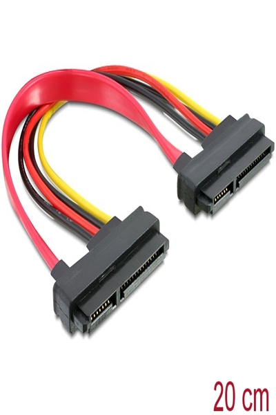 Delock SATA cable - SATA combo (F) to SATA combo (F) - 84406