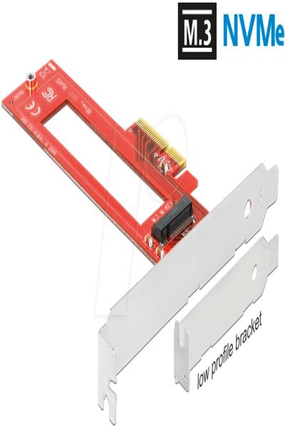 Delock Delock PCI Express x4-kort till 1 x M.3 / NF1-kortplats - 90401