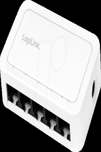 Commutateur Ethernet Gigabit 5 ports LogiLink Blanc