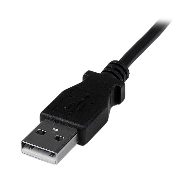 StarTech.com 2m USB auf Mini USB Anschlusskabel abgewinkelt - USB A zu Mini B Kabel - 1 x USB A (St), 1 x USB Mini B (St) - Schwarz - USB-Kabel - 2 m - USBAMB2MD