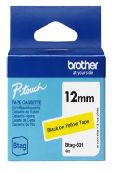 Brother BTAG-631 - Svart på gult - BTAG631