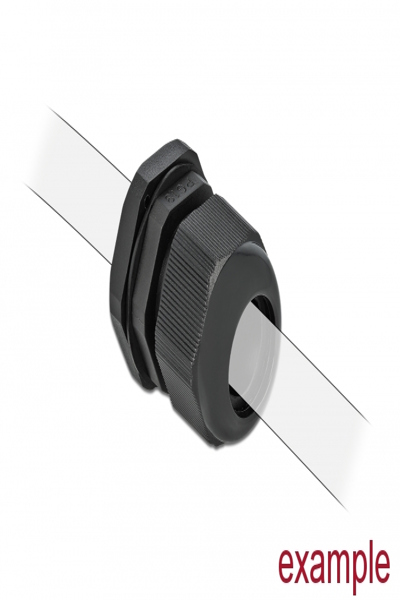 Delock PG25 - Cable gland - black (pack of 10) - 60224