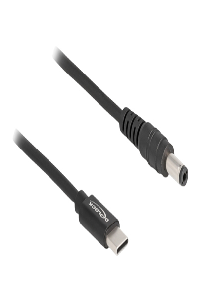 Delock Power cable - 24 pin USB-C (M) to DC jack 5.5 x 2.1 mm (M) - 87977