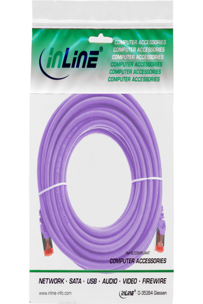 Câble de raccordement en ligne S/FTP PiMF Cat.6 250 MHz PVC cuivre violet 10 m