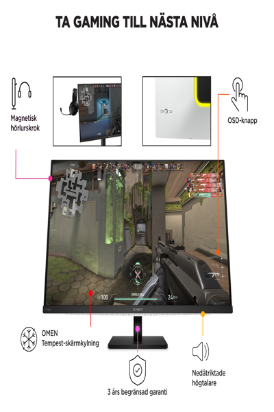 HP OMEN Transcend 32 UHD OLED Gaming Monitor: 32-inch 4K OLED gaming monitor. - 9R181AA#ABB