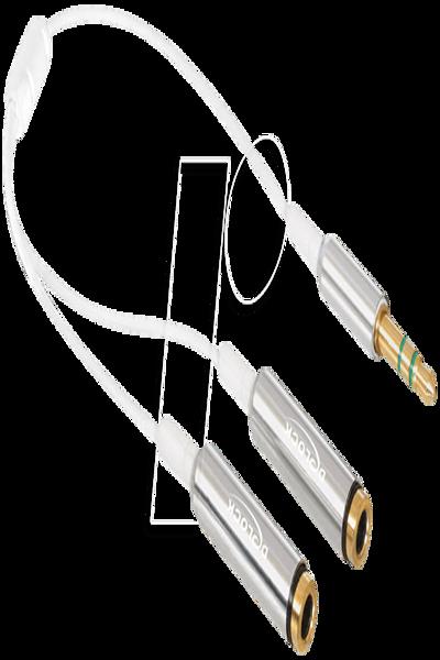 Delock Audio splitter - mini-phone stereo 3.5 mm male to mini-phone stereo 3.5 mm female - 65355