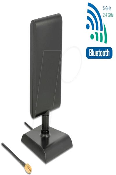 Delock WLAN RP-SMA - Antenn - Wi-Fi, Bluetooth - 89590