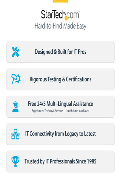 StarTech.com 60 cm Thunderbolt 5-certifierad kabel - TBLT5MM80CM240W