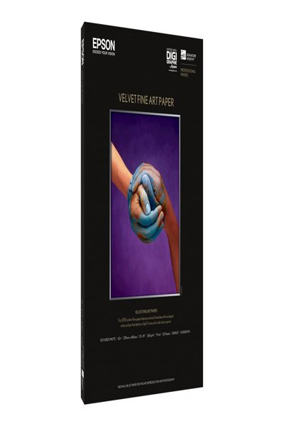 Papier Epson Velvet Fine Art - DIN A2 - 260g/m² - 25 Feuilles - 42 cm - Mat - 480 µm - 260 g/m²