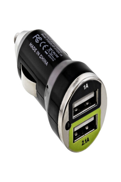 Kit de charge InLine USB DUAL+ KFZ - adaptateur secteur avec câble spiralé de 1 m