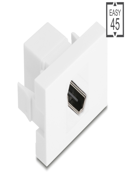Delock Easy 45 Modul HDMI Buchse zu diagonal 8k weiÃƒÅ¸ - 90874