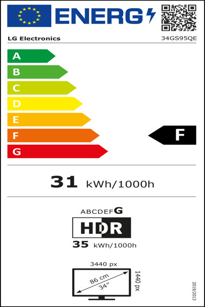 LG UltraGear 34GS95QE-B - OLED monitor - 34GS95QE-B