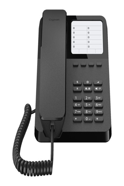 Gigaset DESK 400 - Analog telephone - Wired handset - 10 entries - Black - S30054-H6538-B101