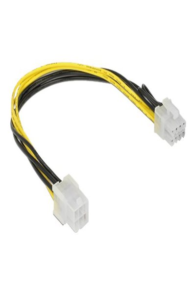 Delock Strömadapter - 6-pins PCIe-ström (hona) till 8-pins PCIe-ström (hane) - 85535