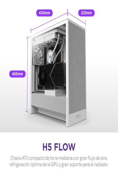 NZXT H5 Flow mid tower - CC-H52FW-01