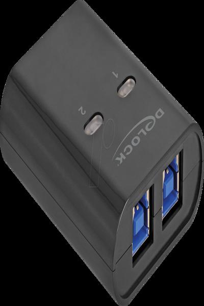 Delock USB-switch - 5 Gbps, 2 datorer till 1 enhet - 11508