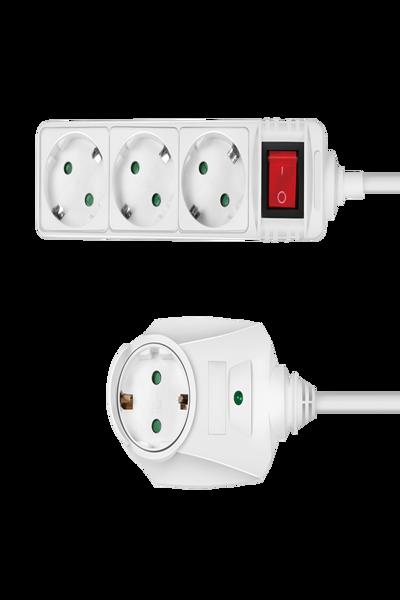 LogiLink LPS273 4-uttag Power Strip 3x CEE 7/3 + 1 - LPS273