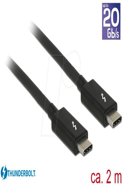 Delock Thunderbolt-kabel - USB-C (hane) till USB-C (hane) - 84847