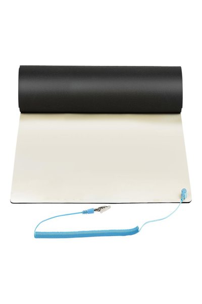StarTech.com 11x18 tum antistatisk matta, ESD-matta för elektronikreparation, antistatisk skrivbordsmatta med avtagbar jordledning, ANSI/ESD S 4.1-kompatibel, flexibel termoplastisk arbetsmatta/dyna - SM-ANTI-STATIC-MAT