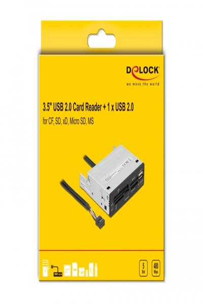 Delock Card reader - 3.5" (MS, MS PRO, MMC, MS Duo, xD, CF, microSD, microSDHC, microSDXC) - 91708