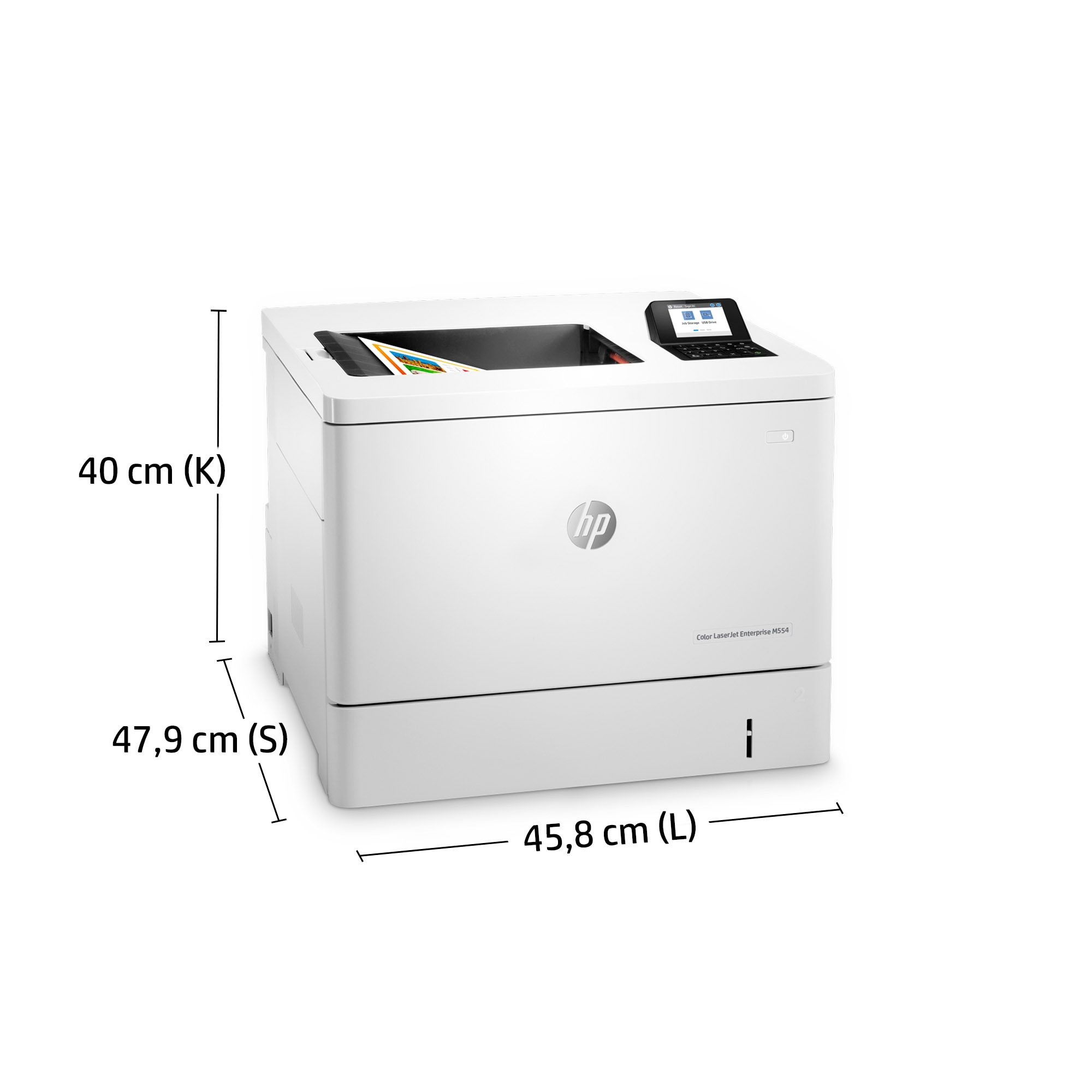 HP Color LaserJet Enterprise M554dn Printer - 7ZU81A