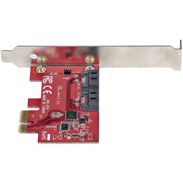 PCIe SATA controller card - 2 port SATA expansion card/controller - 6Gbit/s - full/half profile bezel - 2P6G-PCIE-SATA-CARD