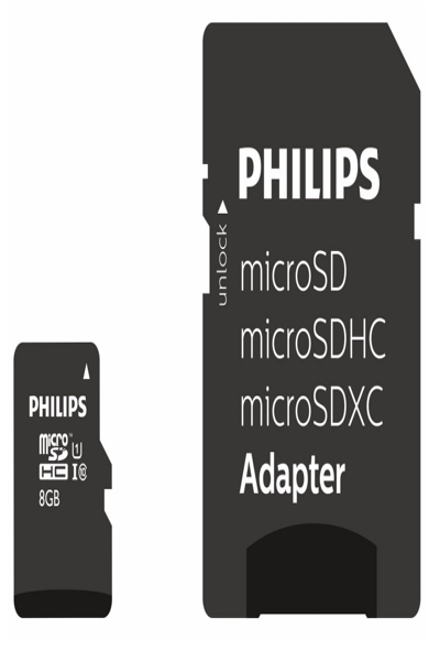 Philips FM08MP45B/00 - 8 GB - MicroSDHC - Class 10 - UHS-I - 80 MB/s - Class 1 (U1)