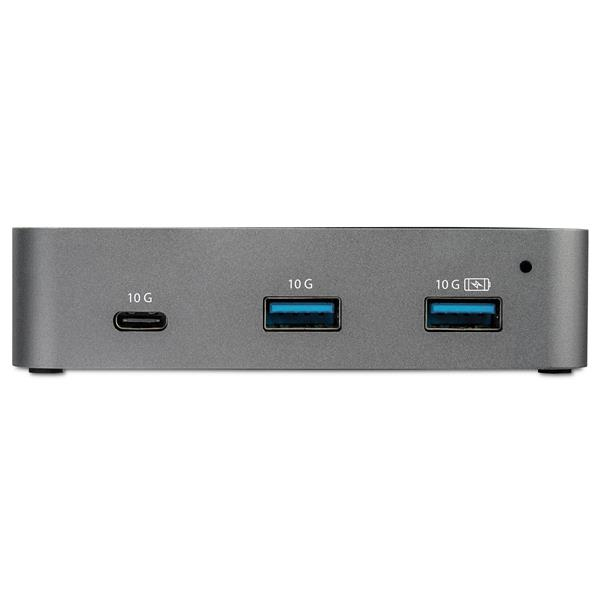 StarTech HB31C2A1CGS 3-port USB-C hub (LAN hub, 10 Gbit/s, 2x USB-A and 1x USB-C, 1m host cable, powered, with power supply) - Hub - 1 x USB-C + 2 x USB 3.1 + 1 x 10/100/1000 - Desktop - AC 110/240 V - HB31C2A1CGS