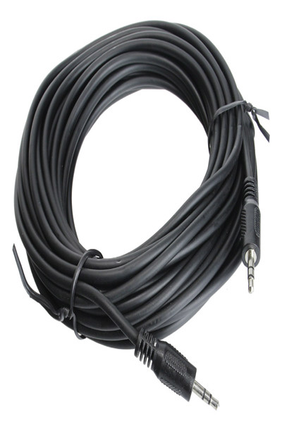 Câble audio en ligne 3,5 mm stéréo mâle/mâle 10 m