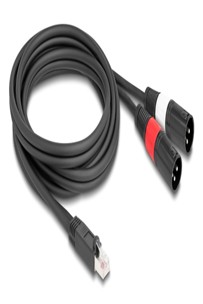 Câble réseau Delock - Fiche RJ-45 (M) vers fiche XLR3 (M)