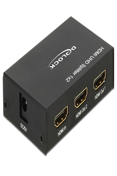 Delock HDMI UHD-splitter 1 x HDMI-ingång > 2 x HDMI-utgång 4K - 18682