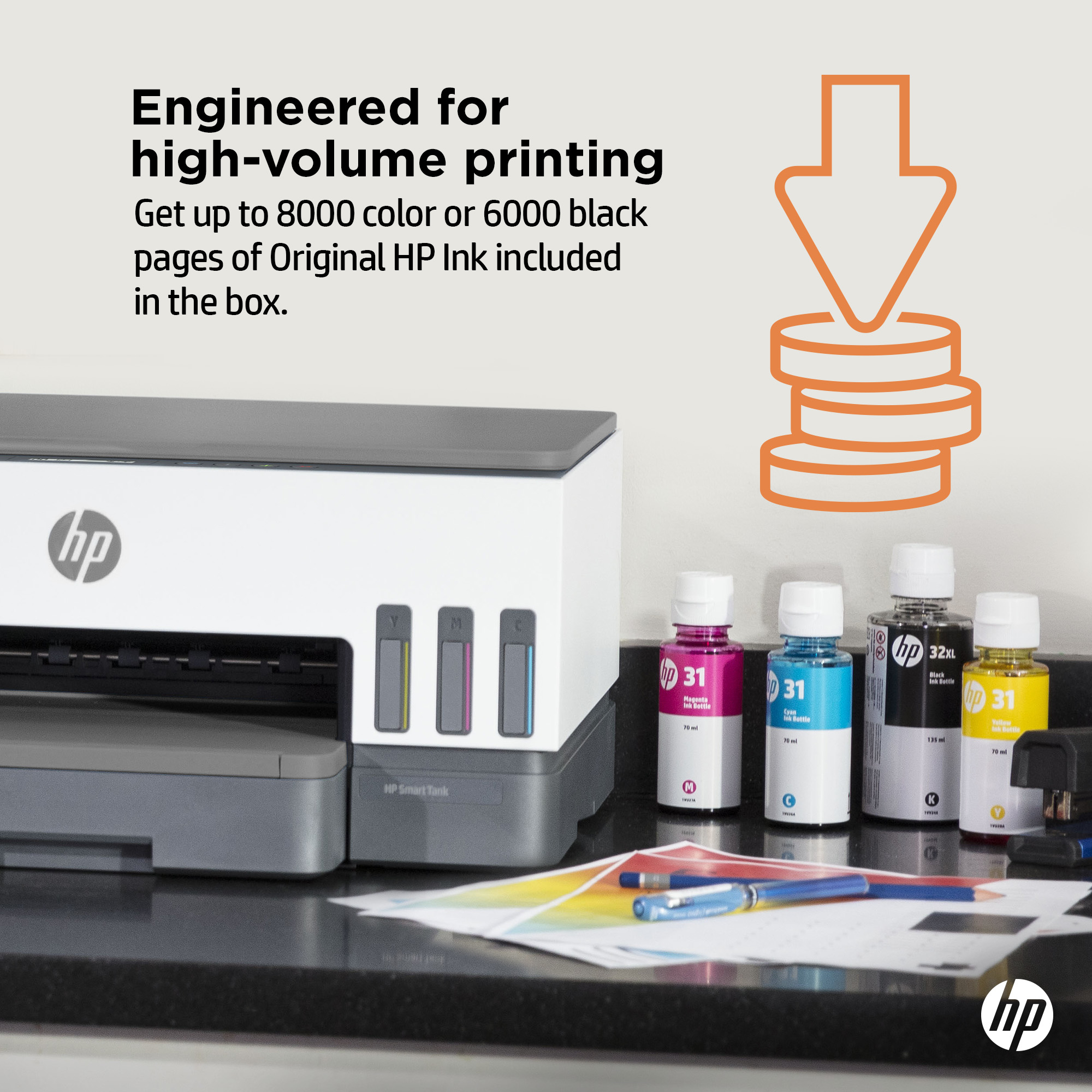 HP Printer Smart Tank 7006 All-in-One - Inkjet - Colored - 28B55A#BHC