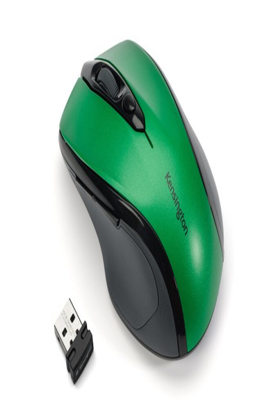Kensington Pro Fit Wireless Mouse - Mid Size - Emerald Green - Right-hand - Optical - RF Wireless - 1600 DPI - Green - K72424WW